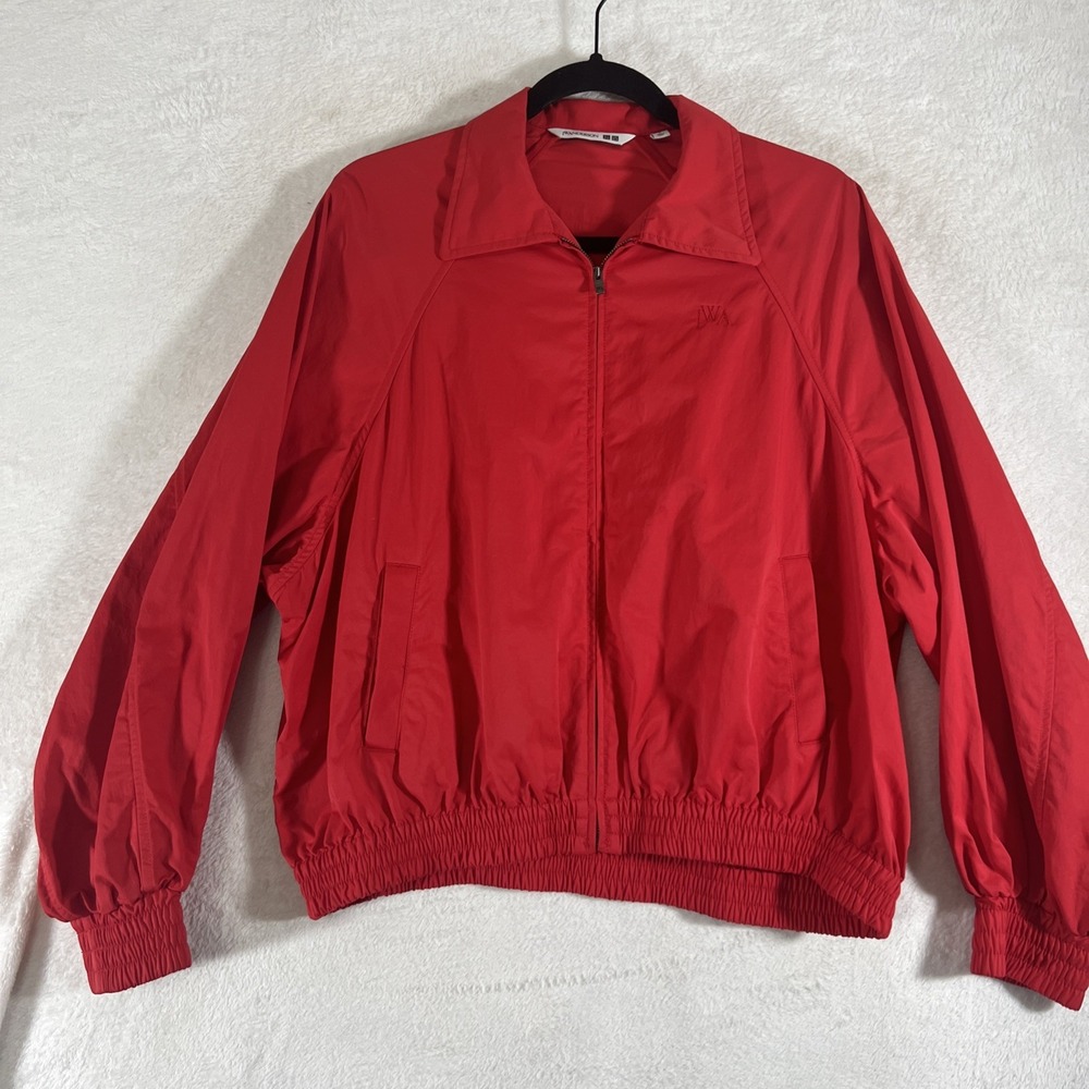 Uniqlo JW Anderson Red Jacket Full Zip Cropped Blouson Bomber Harrington Small